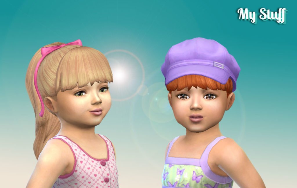 High Ponytail with Bangs for Toddlers