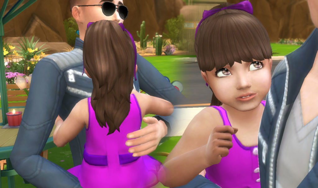 High Ponytail with Bangs for Toddlers
