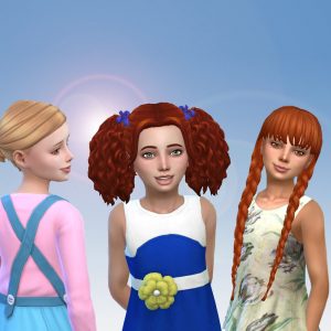 Girls Tied Hairs Pack 8