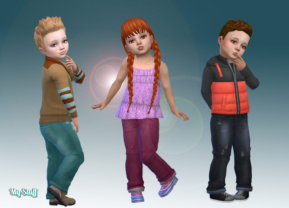 Jeans Cuffed Distressed Conversion