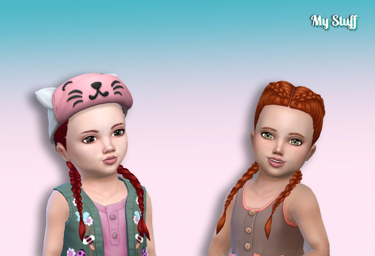 Dutch Double Braids for Toddlers