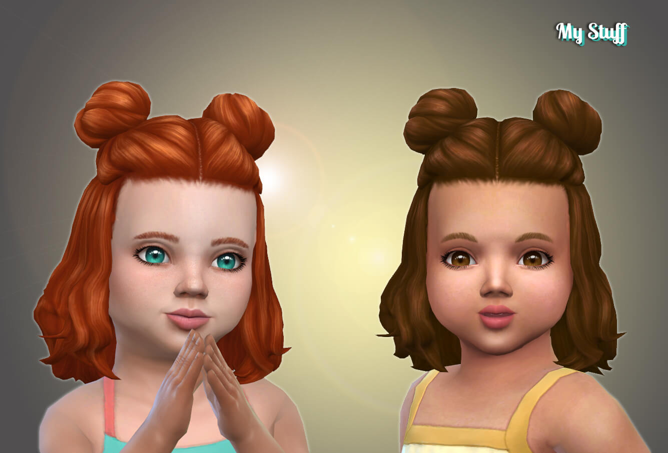 Medium Space Buns for Toddlers