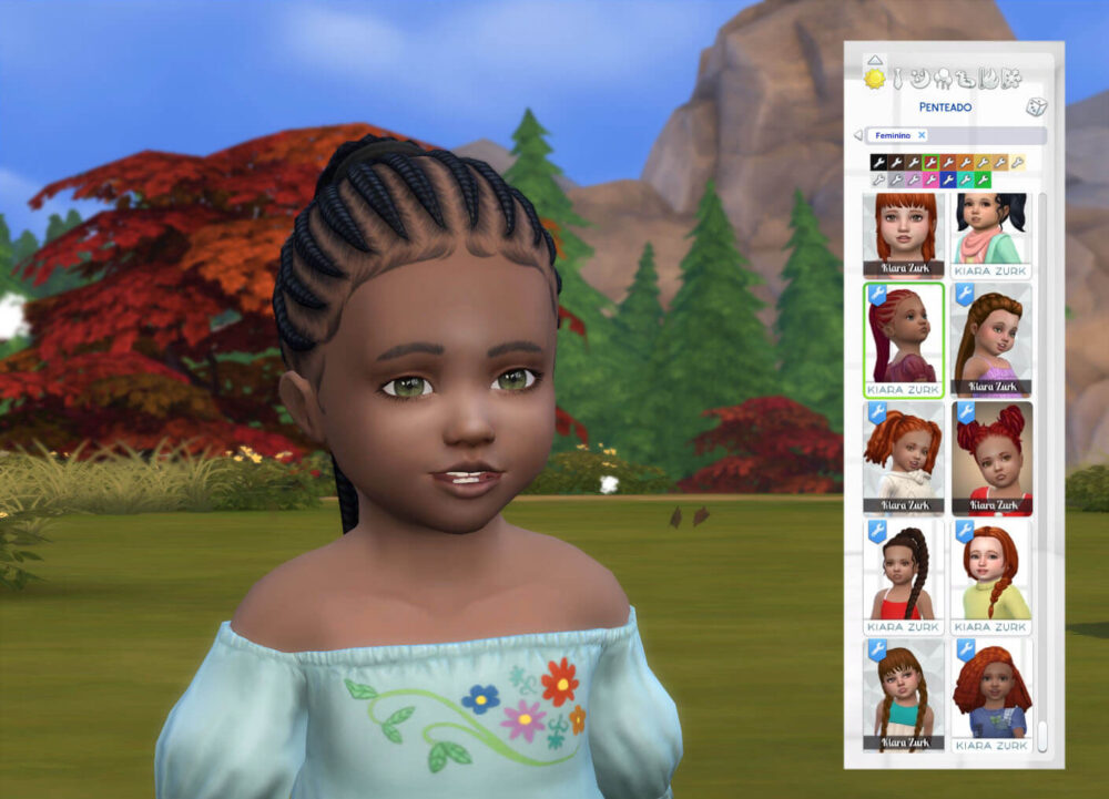 Braided Pony Tail Plain for Toddlers