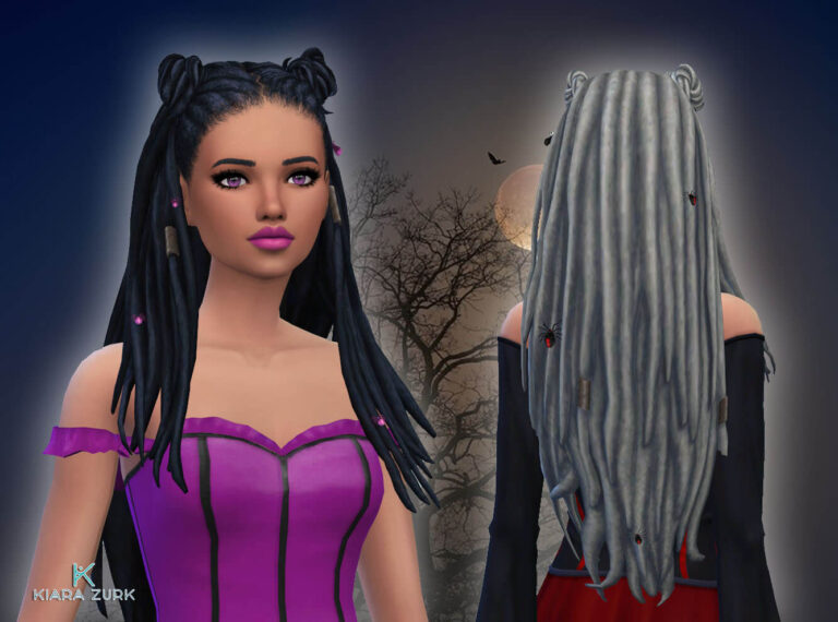 Halloween Hairstyle + Spider Accessory