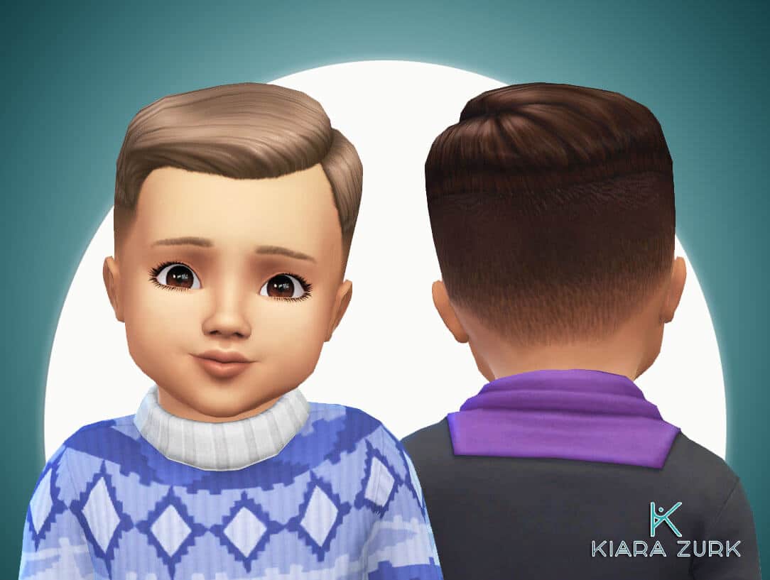 Short Crew Cut Side Part for Toddlers