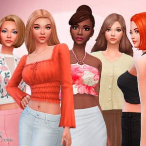 Female Top Clothes Pack 5