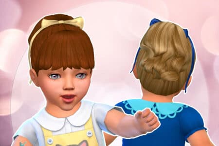 High Ponytail with Bangs for Infants