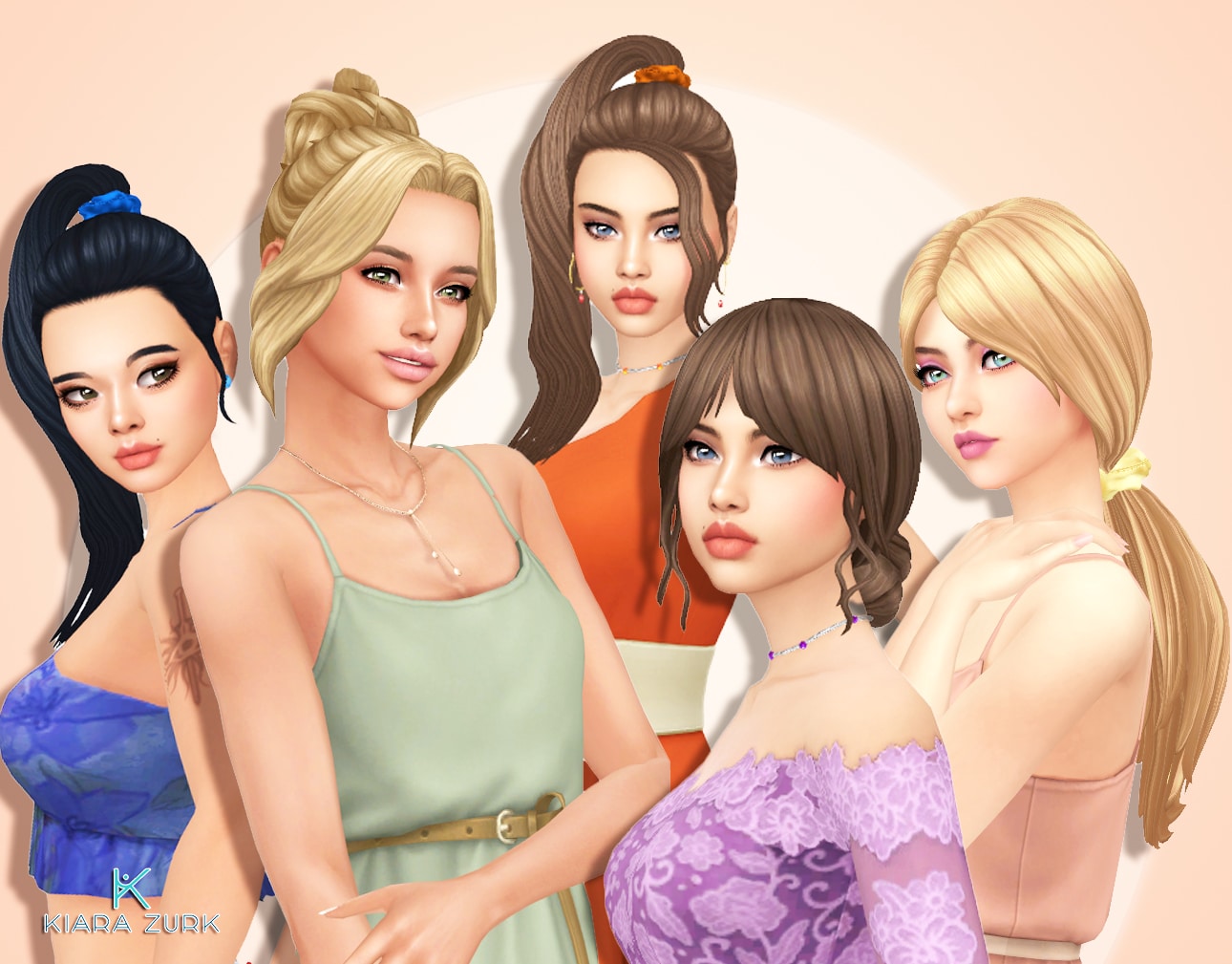 Female Tied Hairs Pack 26