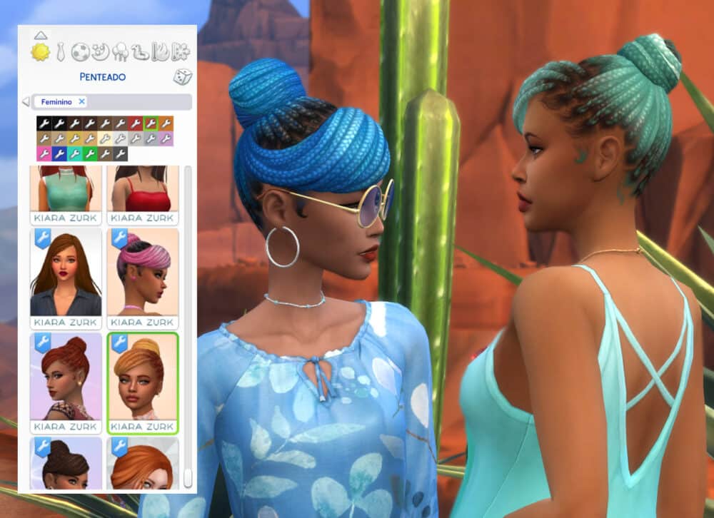 Braids Bun Swoop Ombre