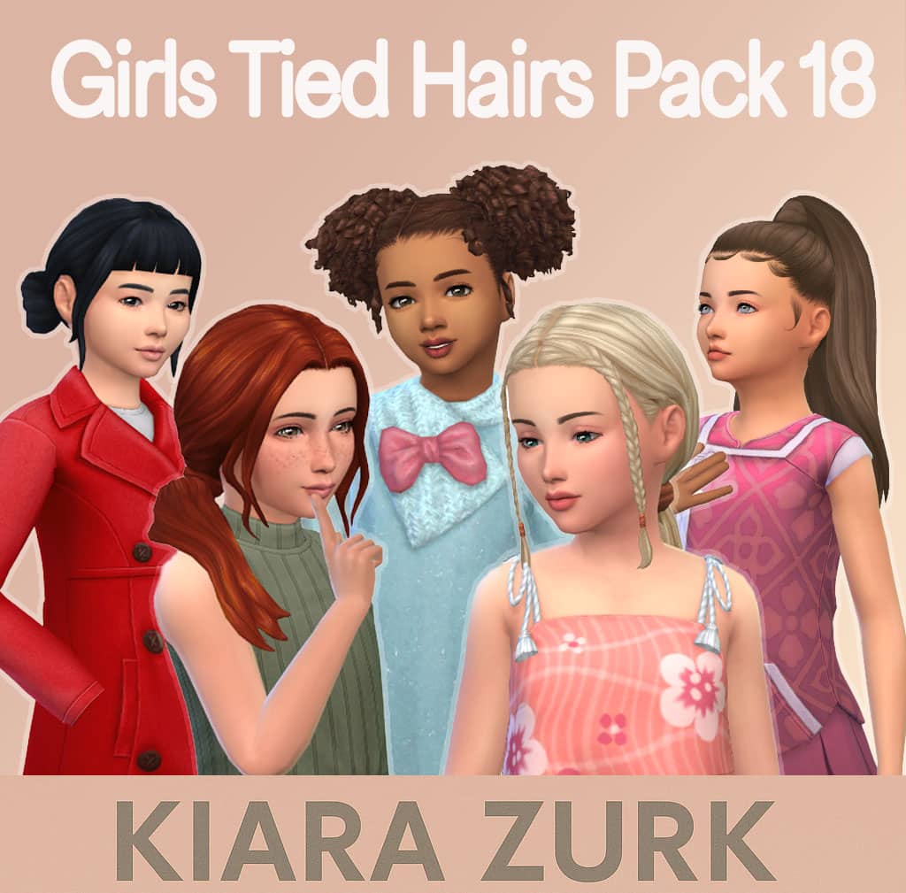 Girls Tied Hairs Pack 18