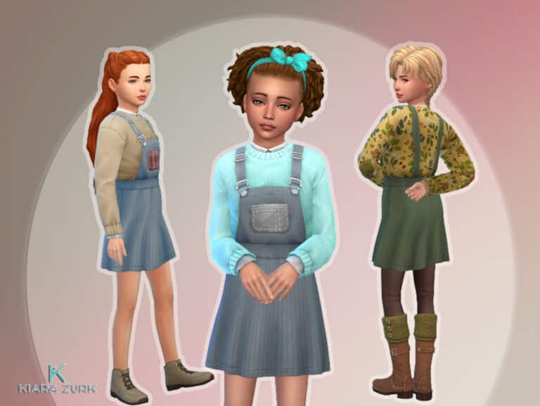 GP12 Overall Dress Sweater for Girls