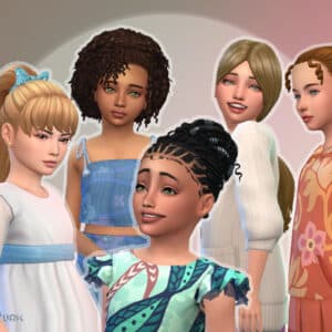 Girls Tied Hairs Pack 19